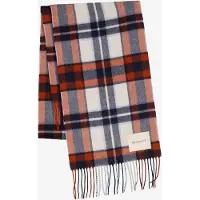 Gant para homem. 9920308 Cachecol de lã xadrez (OSFA), Multicolor, Clássico