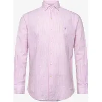 Ralph Lauren para homem. 710B16700002 Camisa sirsaca de ajuste personalizado com riscas cor-de-rosa (XL), Casual, Algodão, Manga compri