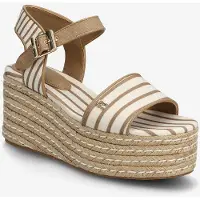 Tommy Hilfiger para mulher. FW0FW09284 Sandálias bege Jamie (41), Tecido, 5 a 8cm, Fivela, Casual