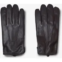 Ralph Lauren para homem. 449840359002 Luvas de couro híbridas castanhas (M), Marrom, Casual, Clássico, Pele