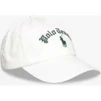 Ralph Lauren para homem. 710B19129001 Boné de sarja bordado branco (OSFA), Casual, Algodão