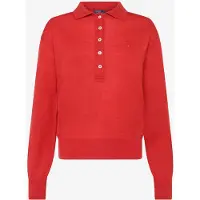 Ralph Lauren para mulher. 211B17729001 Pulôver de lã com gola alta vermelha (L), Vermelho, Casual, Manga comprida