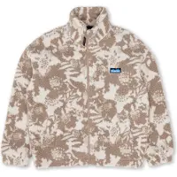 KAVU - Marcas - Loven Sherpa Fleece Jacket W Blown Out Bloom para Mulher - Tamanho L