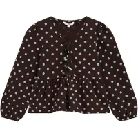 We fashion Blusa azul pastel / castanho escuro