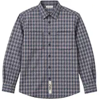 Prohibited Camisa navy / vermelho escuro / branco
