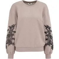 We fashion Sweatshirt castanho claro / preto