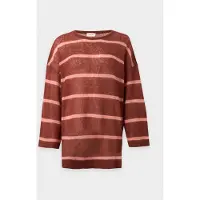 American vintage Pullover oversized 'Bodyrow' areia / castanho