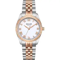 Régler Relógios analógicos 'Infinité Steel Silver/Rose Gold - Pearl' ouro rosa / prata / branco pérola