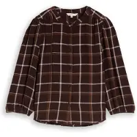 Tom Tailor Blusa bege / castanho / castanho escuro