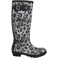 Hunter para mulher. FRW0007262 Botas de chuva Original Tall Snow estampadas em branco (41), Plano, Fivela, Casual, Animal print, PVC