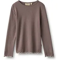 Wheat Camisola 'Elsie' chocolate / branco