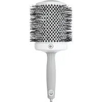 Olivia Garden Expert Escova de cabelo Shine Wavy Bristles White&Grey 80 mm
