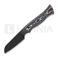 Kizer Cutlery Whip Tail 1131A1, Black CPM 10V, FatCarbon Nebula &amp; GID G10 faca fixa, Jordan Scolman design