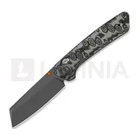 Kizer Cutlery Navalha Madrac CL AirTi M390, Black & Gray Vortex Micarta, Stonewash PVD