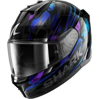 Shark D-Skwal 3 Inkrider Capacete Integral Preto/Azul/Lilás L