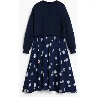 Desigual , Vestido 2em1 flores, Azul, 13/14
