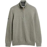 Superdry para homem. M6110648A Camisola Henley cinza (M), Casual, Algodão, Manga comprida