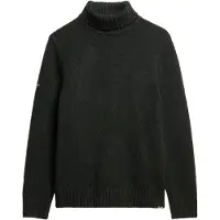 Superdry para homem. M6110618A Camisola de gola alta escovada preta (XL), Preto, Casual, Poliéster