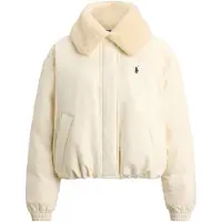 Ralph Lauren para mulher. 211A97141004 Jaqueta acolchoada de penas bege (L), Casual, Polister Reciclado