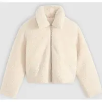 Levi's para mulher. 007UM-0000 Jaqueta Daly Sherpa bege (L), Casual, Poliéster