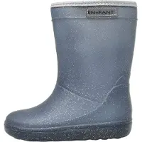 En fant Bota de borracha azul escuro