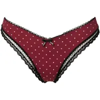 HUGO Tanga 'UNIQUE' bordeaux / preto / branco