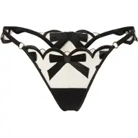 Bluebella Tanga 'Belle' preto / offwhite