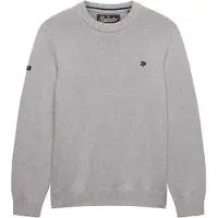 Superdry para homem. M6110717A Camisola Preppy Cotton cinzenta (XL), Casual, Cinza, Tecido
