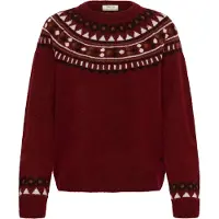 Cream Pullover 'Herrie' mistura de cores / borgonha