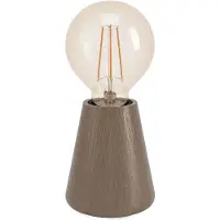 Eglo Candeeiro de mesa Asby, madeira escura, altura 10 cm, madeira