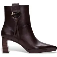 Hispanitas para mulher. HI265228 Botins de couro Bangkok marrom (36), 3 a 5cm, Zíper, Casual