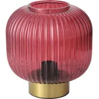 Osram Candeeiro de mesa Decor Groovie, vermelho, altura 22 cm, vidro, E27