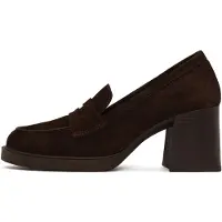 Derimod Sapatos com cunha frontal castanho escuro