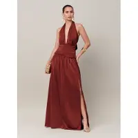 SAVEL Vestido de festa 'Georgie' vermelho vinho
