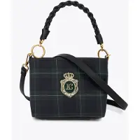 Lola Casademunt Mala de ombro navy / ouro / abe / branco natural