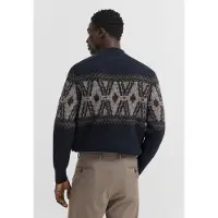 Bugatti Pullover 'Rolli' bege claro / marinho / chocolate