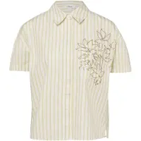 s.Oliver Blusa castanho escuro / cáqui / branco