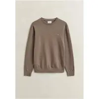 Gant para homem. 8030761 Suéter de gola redonda castanho (L), Marrom, Casual, Algodão