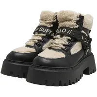 Buffalo Botim com fivela 'ASPEN' bege / preto