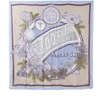 JOOP! Lenço 'Amanda' azul pombo / castanho claro / oliveira / branco