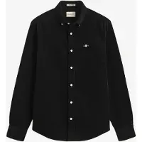 Gant para homem. 3250351 Camisa de bombazine Archive Shield preta (S), Preto, Casual, Algodão, Clássico, Manga comprida