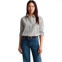 Gant para mulher. 4300239 Camisa clássica de listras verde (40), Casual, Algodão, Clássico, Manga comprida