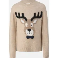 S.oliver Pullover cappuccino / castanho claro / preto / branco