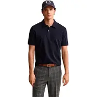 Gant para homem. 2014127 Polo textura ninho de abelha marinho (L), Casual, Algodão, Manga curta