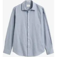 Gant para homem. 3263016 Camisa Flanela Mesclada Azul (M), Casual, Manga comprida, Algodão orgânico