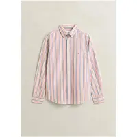 Gant para homem. 3262013 Camisa Oxford clássica de riscas multicolor (3XL), Casual, Manga comprida, Algodão Reciclado