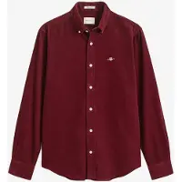 Gant para homem. 3250351 Camisa de bombazina Archive Shield grená (S), Casual, Algodão, Manga comprida