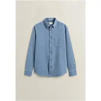 Gant para homem. 3263033 Camisa nido de abelha azul (L), Casual, Algodão, Manga comprida