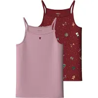 Name it Camisola interior 'NKFVISMAS' estuque / esmeralda / cor-de-rosa / carmesim