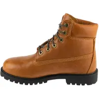 Timberland unisex para criança. TB0A6BETEN11 Botas de couro Premium branco (23), Plano, Cordão, Clássico, moda infantil